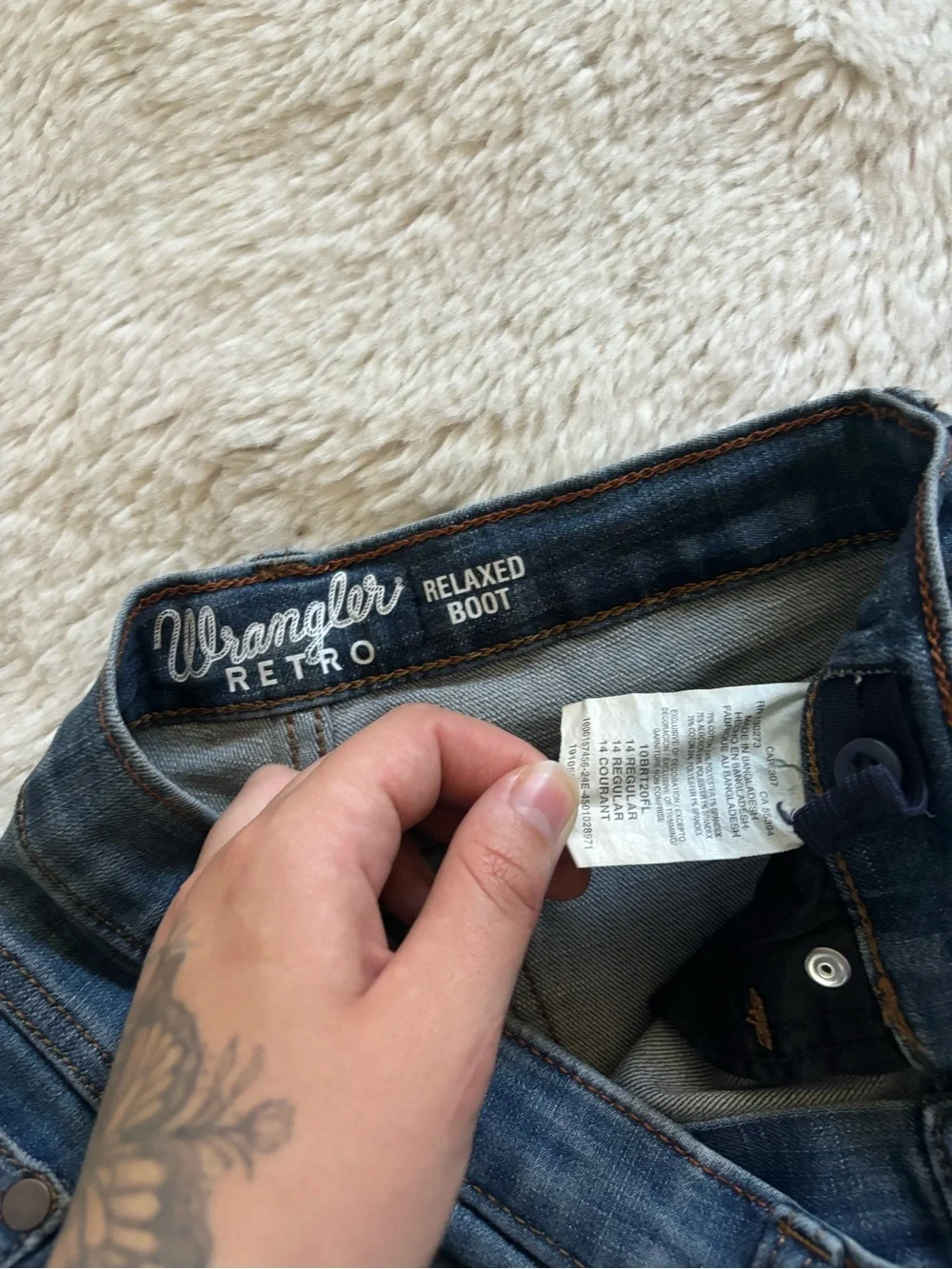 Wrangler Retro Relaxed Boot Cut Girls Jeans Size 14